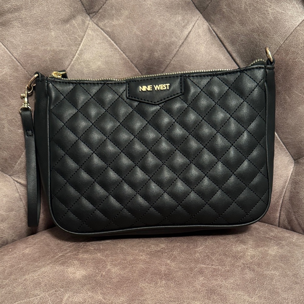 Nine West Black Quilted Clutch
